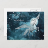 Moonlight pegasus briefkaart (Voorkant / Achterkant)