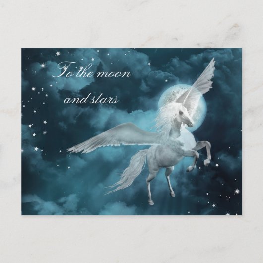 Moonlight pegasus briefkaart (Voorkant)