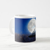 Moonlight Rabbits koffiekoffie mok (Voorkant links)