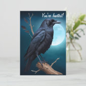 Moonlight Raven Halloween Kaart (Staand voorkant)