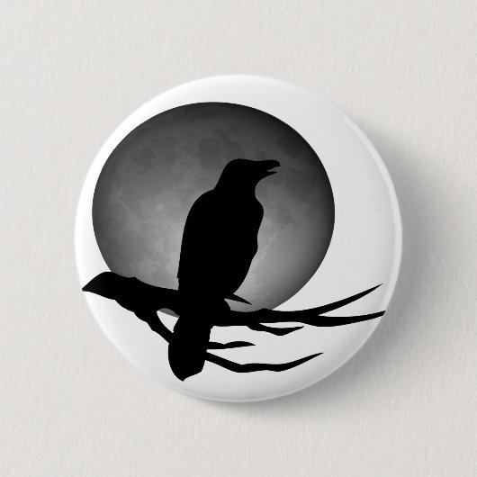 moonlight raven ronde button 5,7 cm (Voorkant)