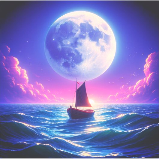 Moonlight Ride Sticker (Voorkant)