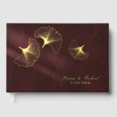 Moonlight Romance Bruiloft Bourgogne Goud ID881 Gastenboek (Voorkant)