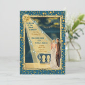 Moonlight Romance bruiloft uitnodigingen 2 - blond (Staand voorkant)