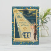 Moonlight Romance Trouw Uitnodigingen 2 - Bruinhar (Staand voorkant)