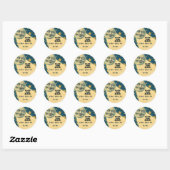 Moonlight Romance Wedding - Save the Date Ronde Sticker (Vel)