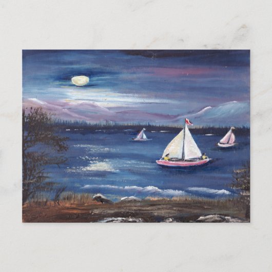 Moonlight Sail Briefkaart (Voorkant)