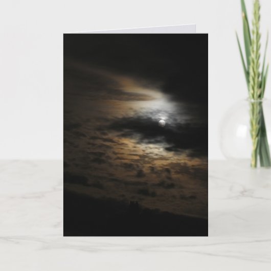 Moonlight Shining on Clouds Photo Blank Kaart (Voorkant)