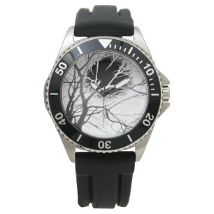 Moonlight Silhouette Horloge