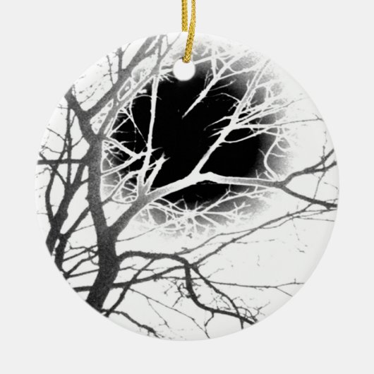 Moonlight Silhouette Keramisch Ornament (Voorkant)
