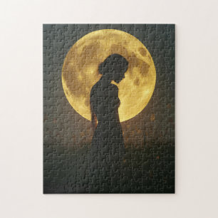 Moonlight Silhouette Puzzle - Dromerig nachtlandsc Legpuzzel
