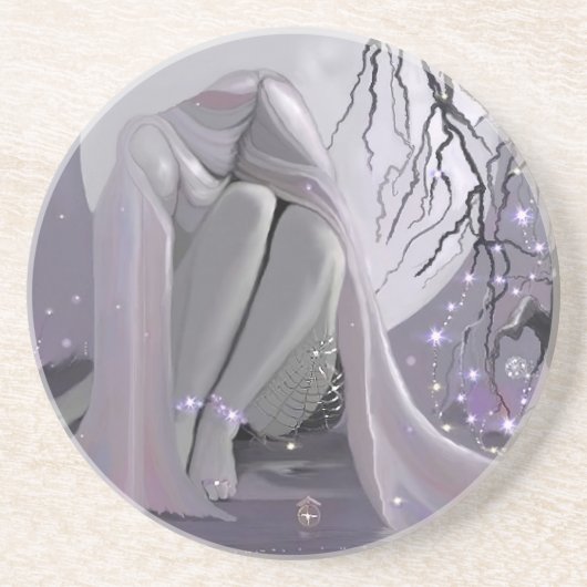 Moonlight Slaap! Zandsteen Onderzetter (Voorkant)