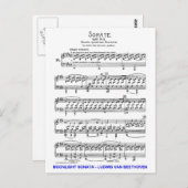 Moonlight-Sonata-Ludwig-Beethoven Briefkaart (Voorkant / Achterkant)