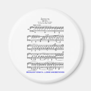 Moonlight-Sonata-Ludwig-Beethoven Magneet