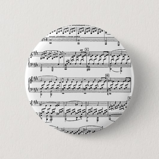 Moonlight-Sonata-Ludwig-Beethoven Ronde Button 5,7 Cm (Voorkant)