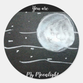 Moonlight-Sticker Ronde Sticker