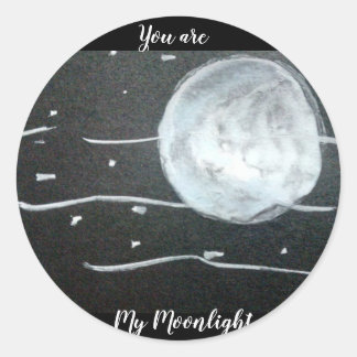 Moonlight-Sticker Ronde Sticker