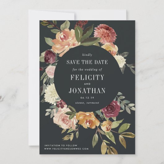 Moonlight Tuin Save the Date Kaart (Voorkant)