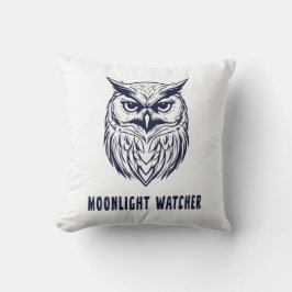 Moonlight Watcher – Mystical Owl Throw Pillow Kussen