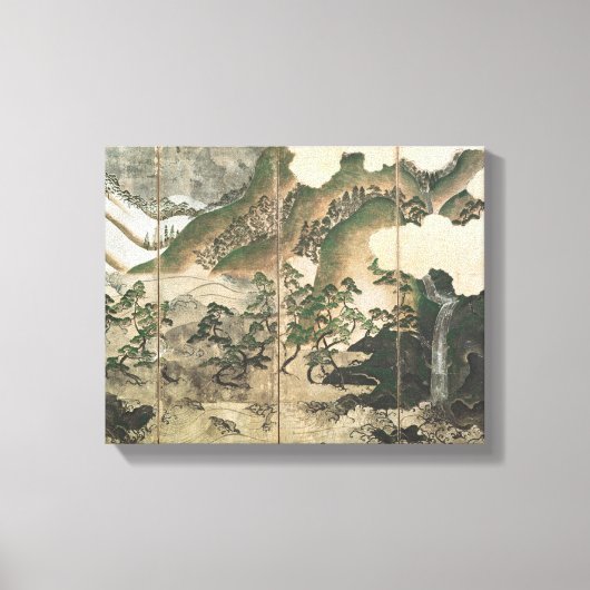 Moonlight Winter Landschap Canvas Afdruk (Voorkant)