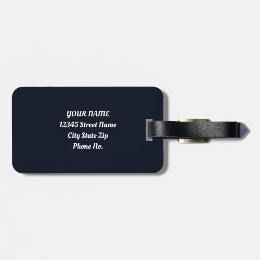 Moonlight Winter Wolf Pine Tree Forest Bagagelabel (Achterkant horizontaal)