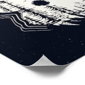 Moonlight Winter Wolf Pine Tree Forest Poster (Hoek)