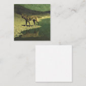 Moonlight Wolf By Frederic Remington 1909 Vierkante Visitekaartje (Voorkant / Achterkant)