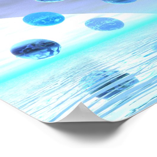 Moonlight Wonder, Abstracte Reis aan Onbekend Poster (Hoek)