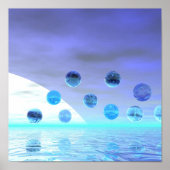 Moonlight Wonder, Abstracte Reis aan Onbekend Poster (Voorkant)