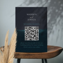 Moonlight Zee QR Code RSVP Card – Night Ocean