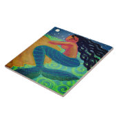 Moonlight Zeemeermin Abstracte Kunst Tegeltje (Zijkant)