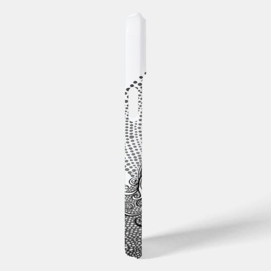 Moonlight Zilver en Witte Peacock Case-Mate iPhone Case (Achterkant / Rechts)