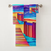 Moonlit Beach kleuren Bad Handdoek (Insitu)