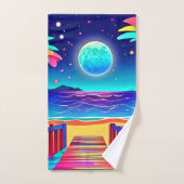 Moonlit Beach kleuren Bad Handdoek (Handdoek)