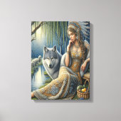 Moonlit Betovering in het Mystic Forest12x16 Canvas Afdruk (Voorkant)