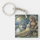 Moonlit Betovering in het Mystic Forest Sleutelhanger (Voorkant)