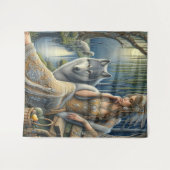 Moonlit Betovering in het Mystic Forest Wandkleed (Voorkant (horizontaal))