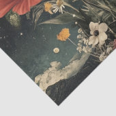 Moonlit bloeit over rustieke charme tissuepapier (Detail)