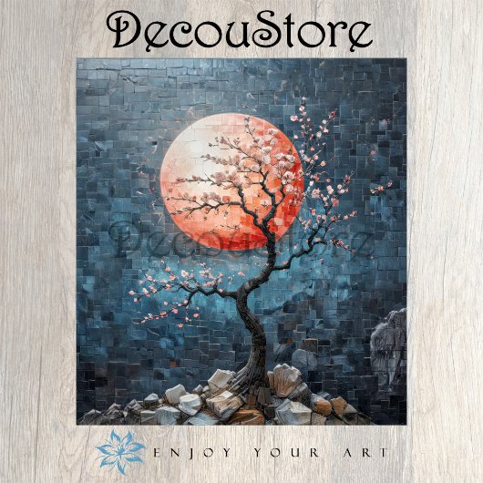 Moonlit Blossom Decoupage Tissuepapier