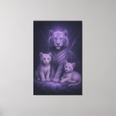 Moonlit Blue Guardians | ManJiangHong Fine Art Canvas Afdruk (Voorkant)