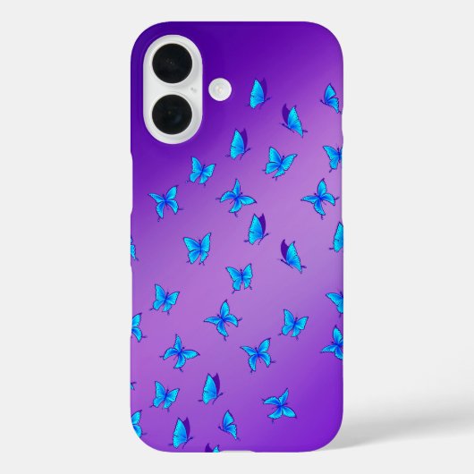 Moonlit Butterflies iPhone 16 Coque - Art Whimsica (Verso)