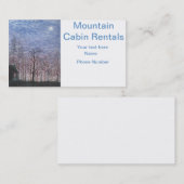 Moonlit Cabin Winter Visitekaartje (Voorkant / Achterkant)