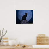 Moonlit Cat Poster (Keuken)