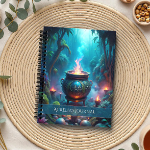 Moonlit Cauldron Grimoire - Lunar Witch Spell Notitieboek