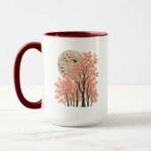 Moonlit Cherry Blossom Trees Nature Art Combo Mug Mok (Links)