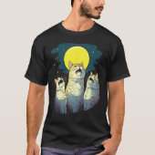 Moonlit Chorus Trio of Cats Singing Melodies T-shirt (Voorkant)