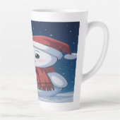  Moonlit Christmas Magic: Kawaii Snowman  Latte Mok (Rechts)