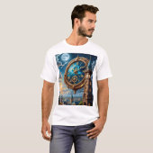 Moonlit Clock T-shirt  Celestial Dream (Voorkant volledig)
