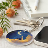 Moonlit Clouds Acrylic Keychain (Voorkant Rechts)