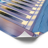 Moonlit Coastal Porch met Dog & Ocean Uitzicht Perfect Poster (Hoek)